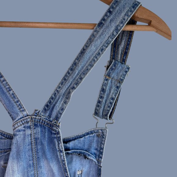 Vintage 90s Zanadi Jean Short Overalls - Picture 7 of 8